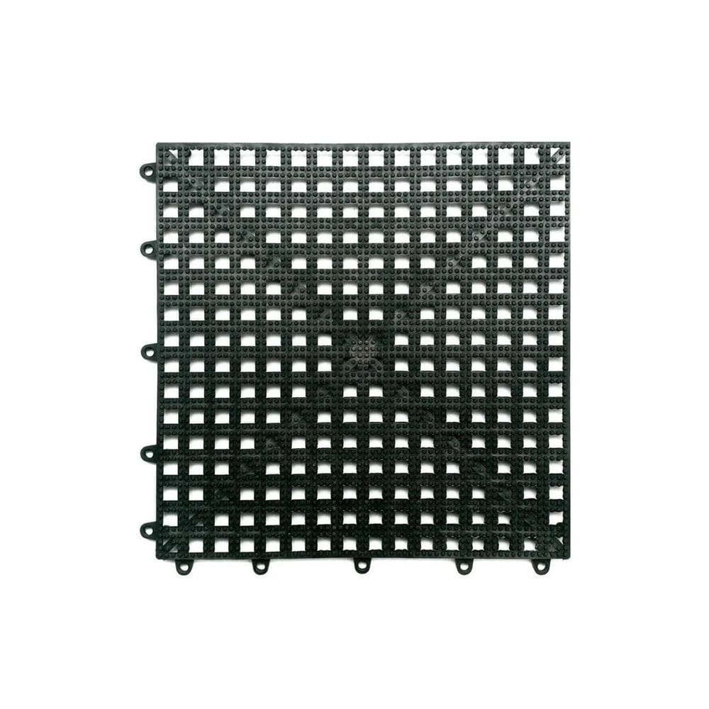 Piso Modular Acqua Kap 30cm x 30cm Kit 6 Peças Preto Kapazi