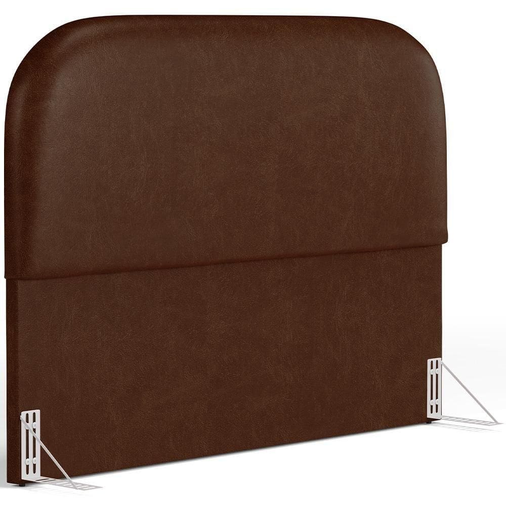 Cabeceira Cama Box Queen 160cm Orgânica Lanna W01 Couríssimo Marrom - Lyam Decor
