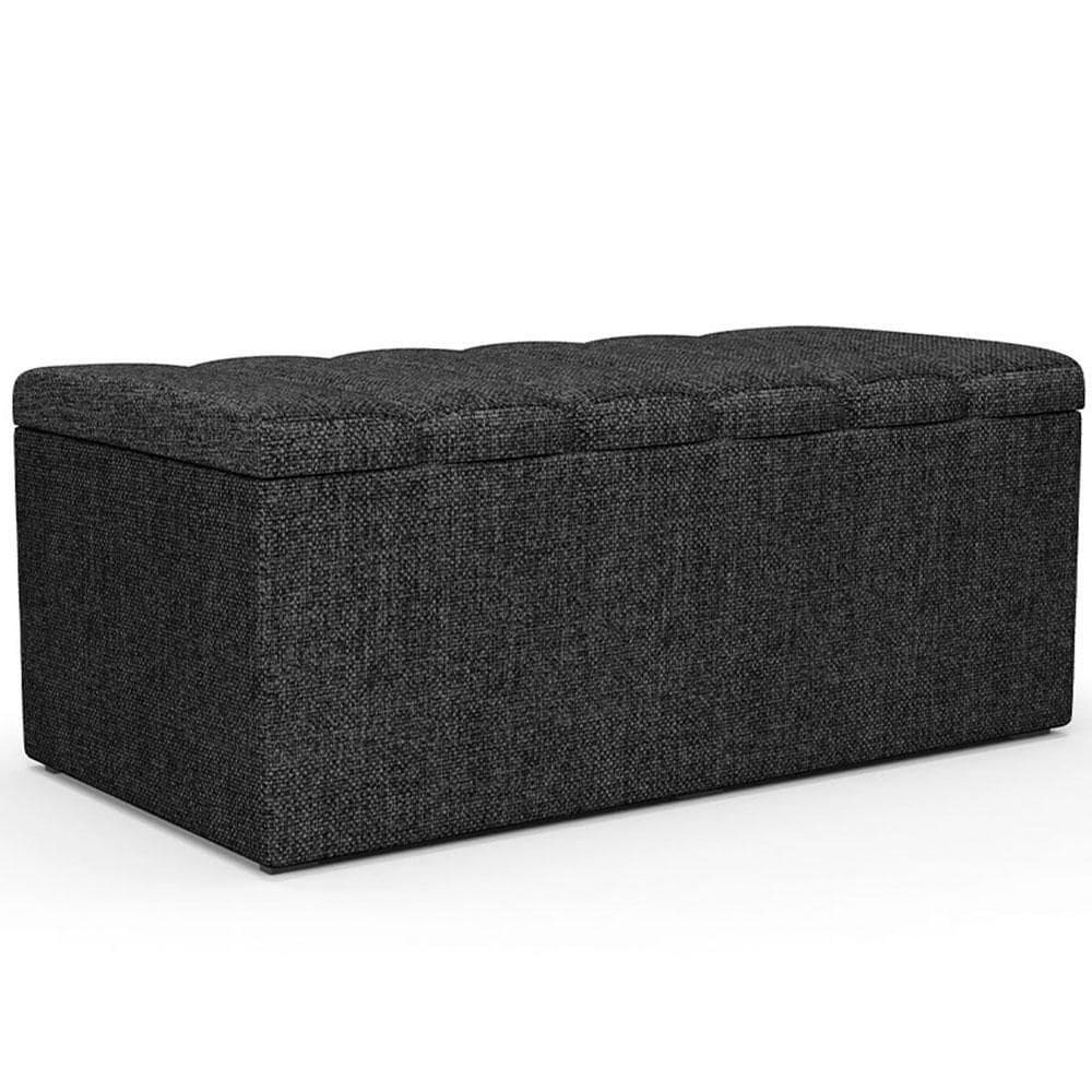 Calçadeira Recamier Baú Solteiro 100X50 Cm Chumbo