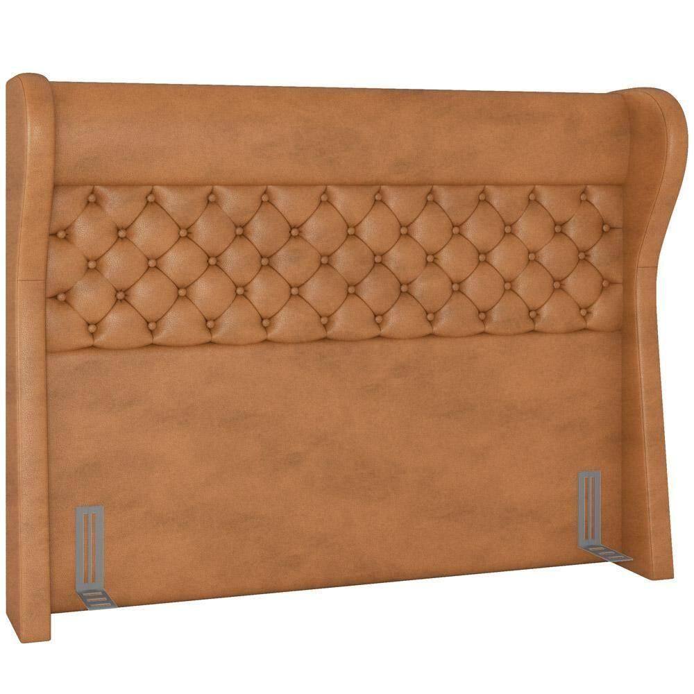 Cabeceira Cama Box Queen 160 Cm P05 Madrid Couríssimo Whisky - Lyam Decor
