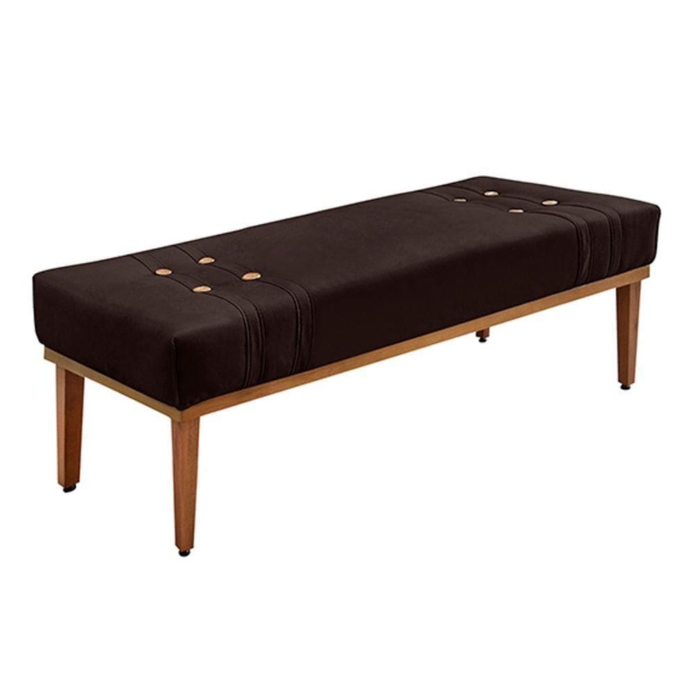 Recamier 195cm Kors Suede Pés De Madeira Café
