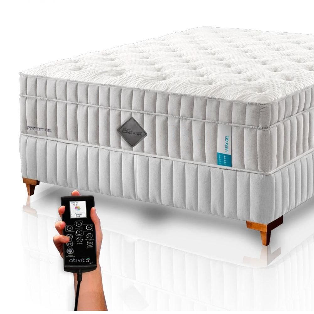 Colchão De Látex Qgel Com Cobre Box Solteiro 88x188cm