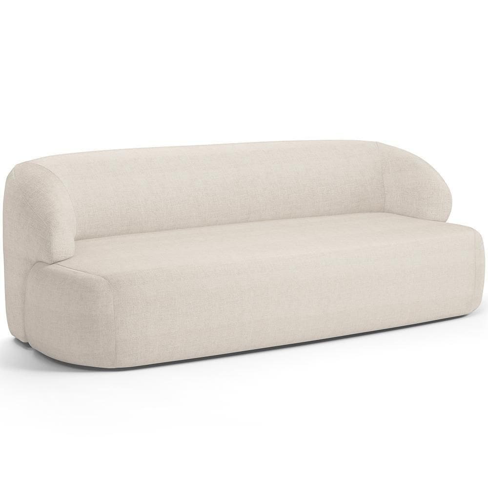 Sofá 2 Lugares Curvo Orgânico Living 150cm Barolo L06 Linho Mescla