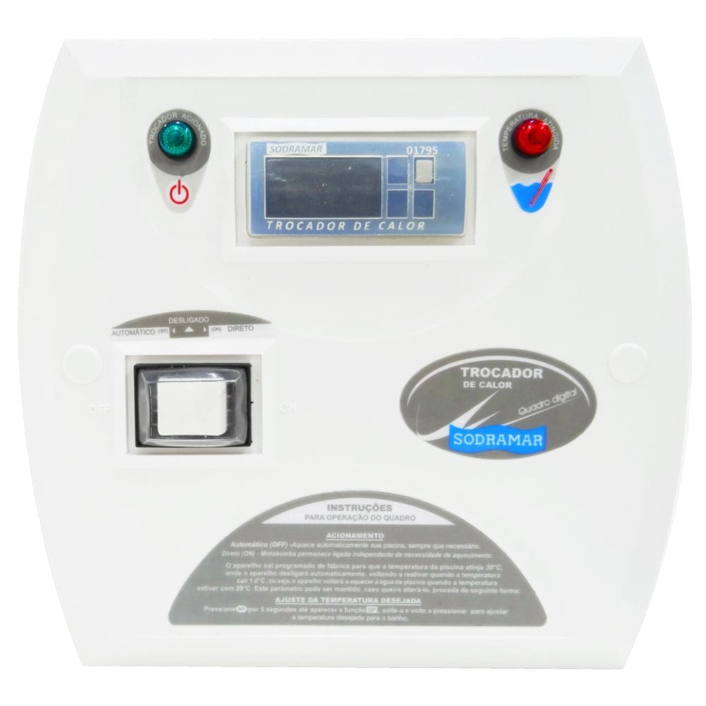 Quadro de Comando Digital para até 6 Trocadores de Calor de Piscina - Sodramar