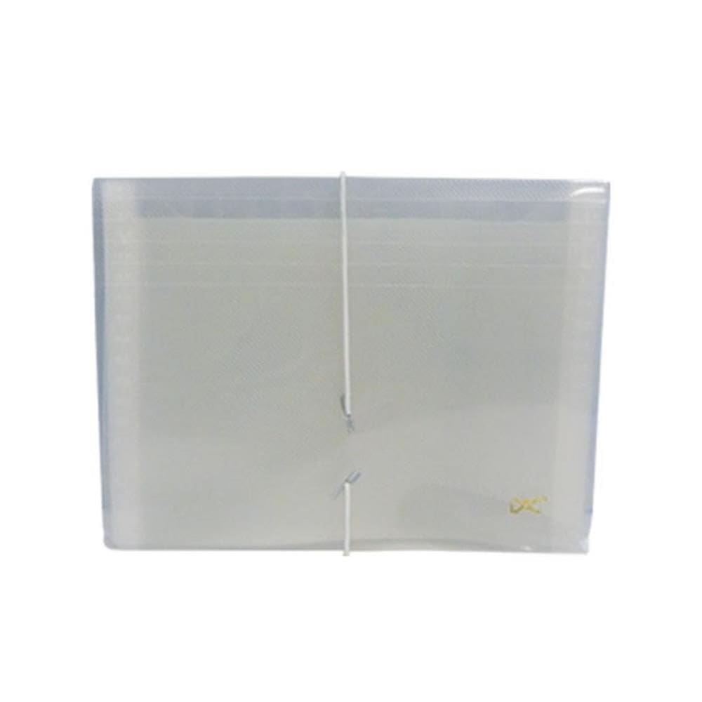 Pasta Sanfonada Plástica Duplicata 12 Divisões Cristal - Dac