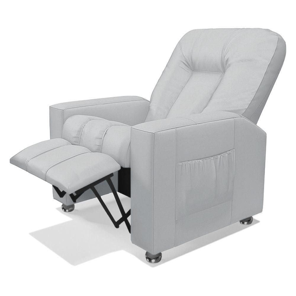 Poltrona Do Papai Reclinável Pequim Pu Branco