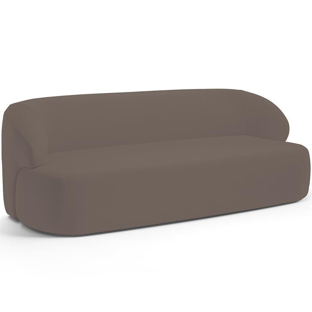 Sofá 2 Lugares Curvo Orgânico Living 150cm Barolo L06 Veludo Marrom