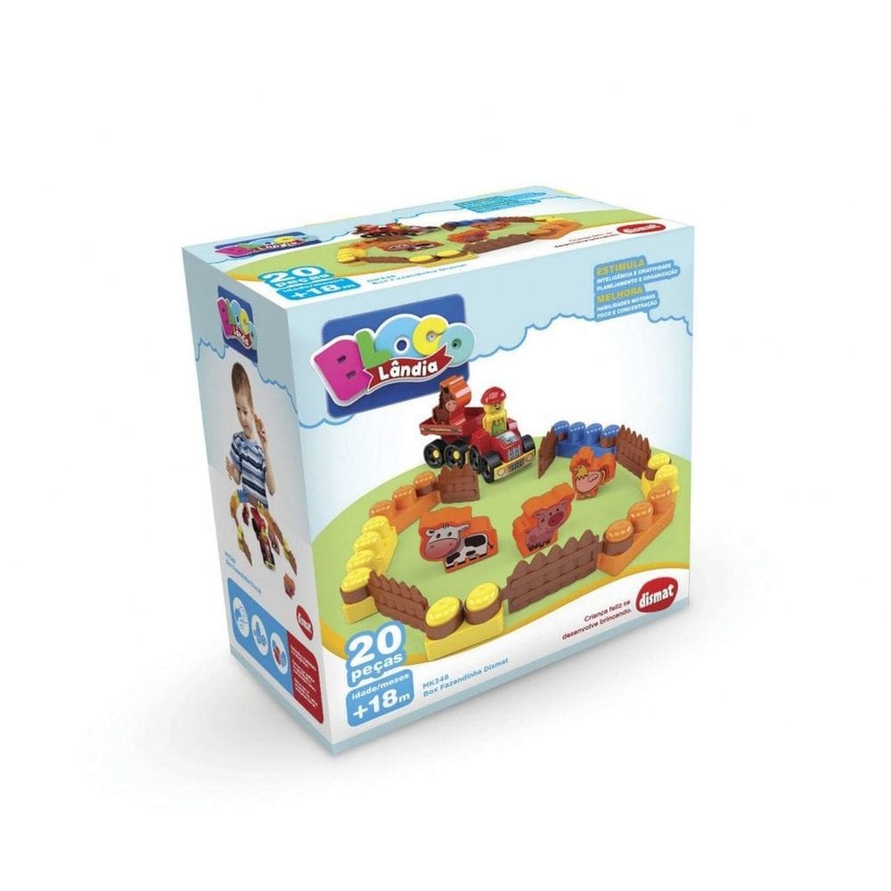 Brinquedo Educativo Box Fazendinha 20peças - Dismat