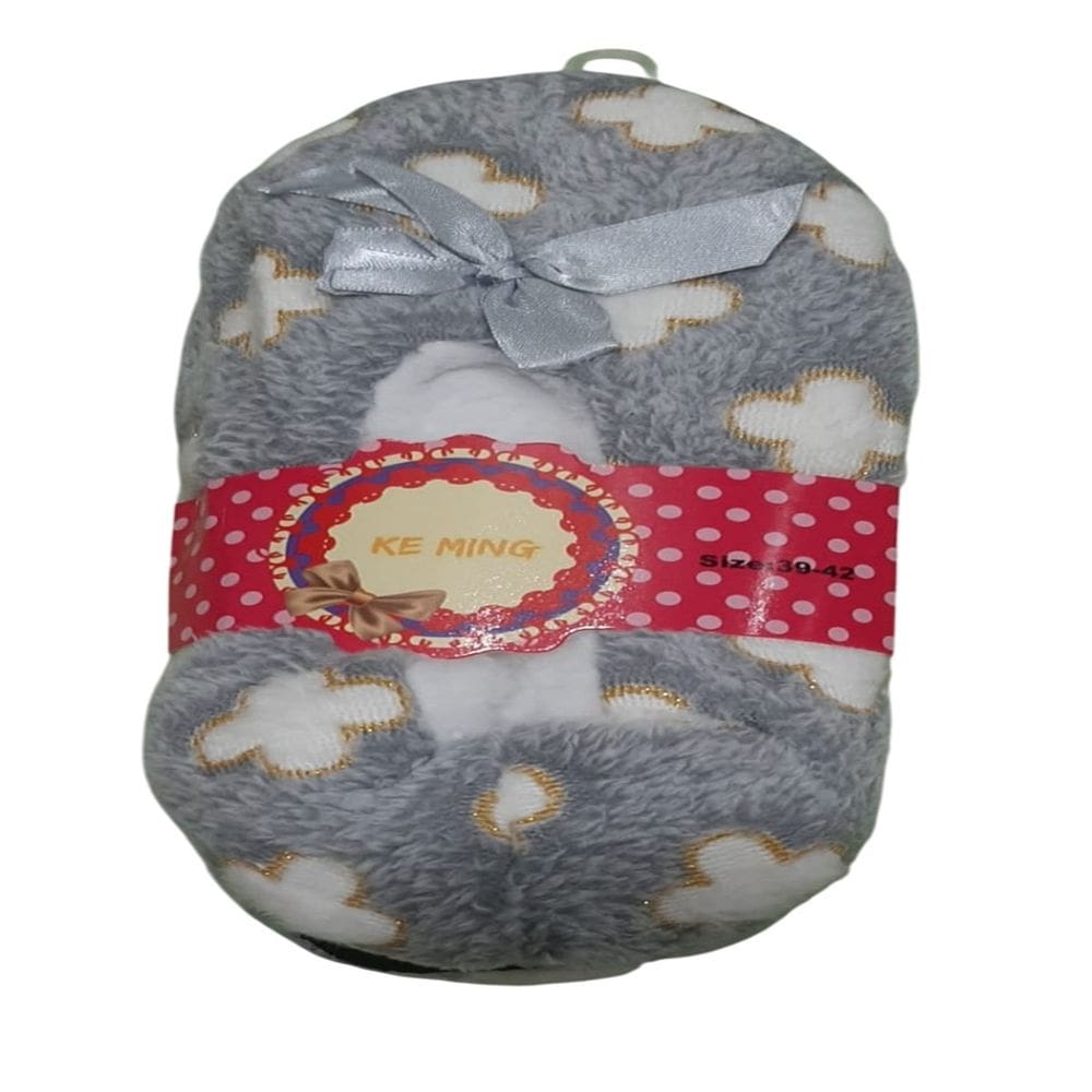 Pantufa Sapatilha Trevo Inverno Forrada Lã Antiderrapante