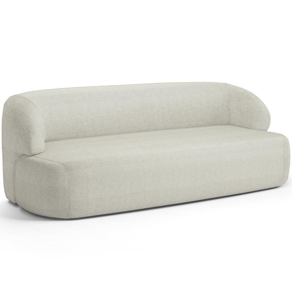 Sofá 2 Lugares Curvo Orgânico Living 150cm Barolo L06 Linho Cru