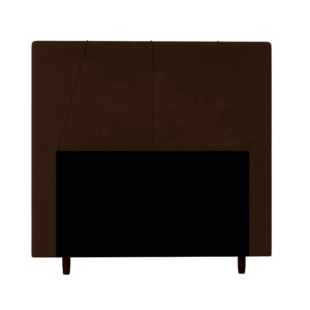 Cabeceira Decorativa Spezia Casal 140Cm Veludo Marrom