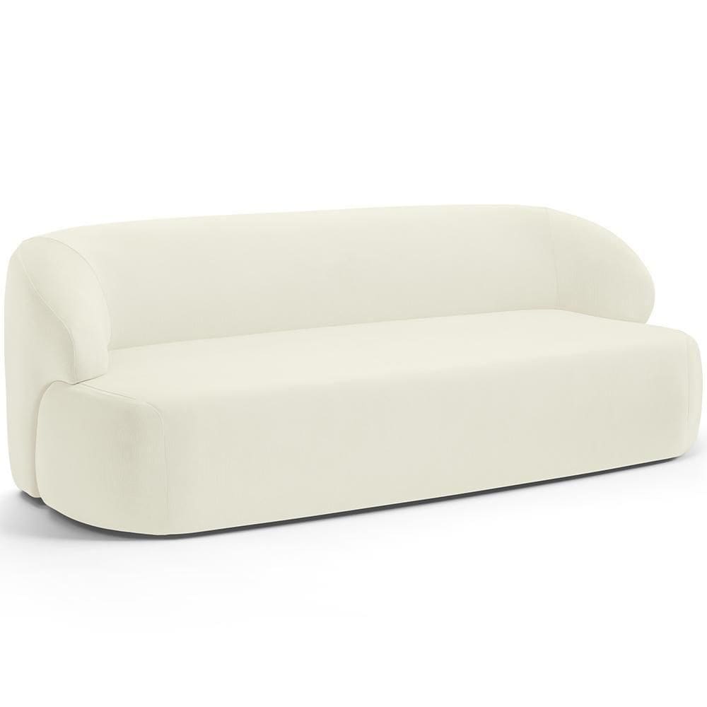 Sofá 2 Lugares Curvo Orgânico Living 150cm Barolo L06 Veludo Bege