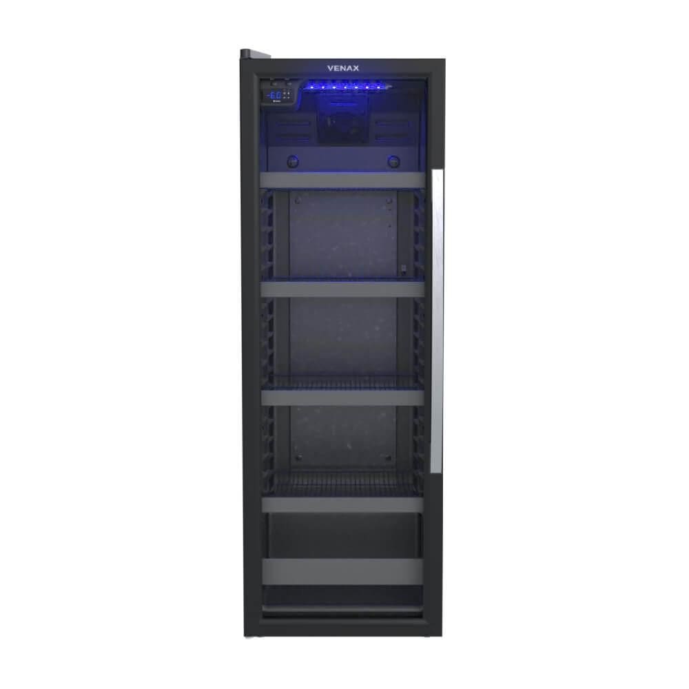 Cervejeira Venax Blue Light 209 Litros Preto Porta Invertida - 220V