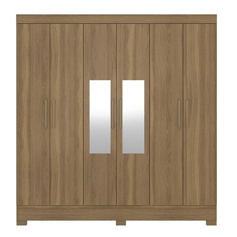 Guarda Roupa 6 Portas com Espelho Prático Amendola Touch