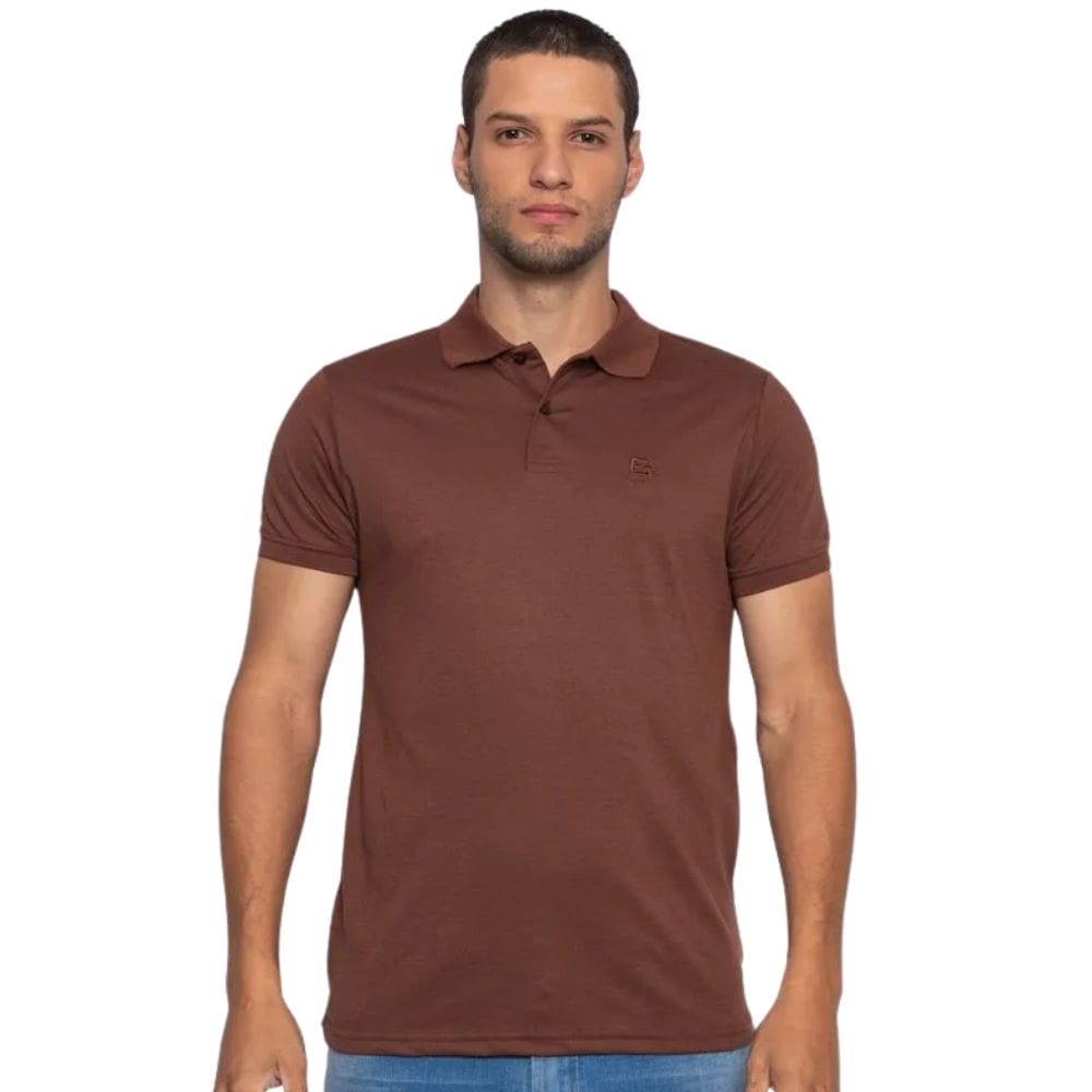 Camisa Polo Masculina Fatal Marrom Café 30170