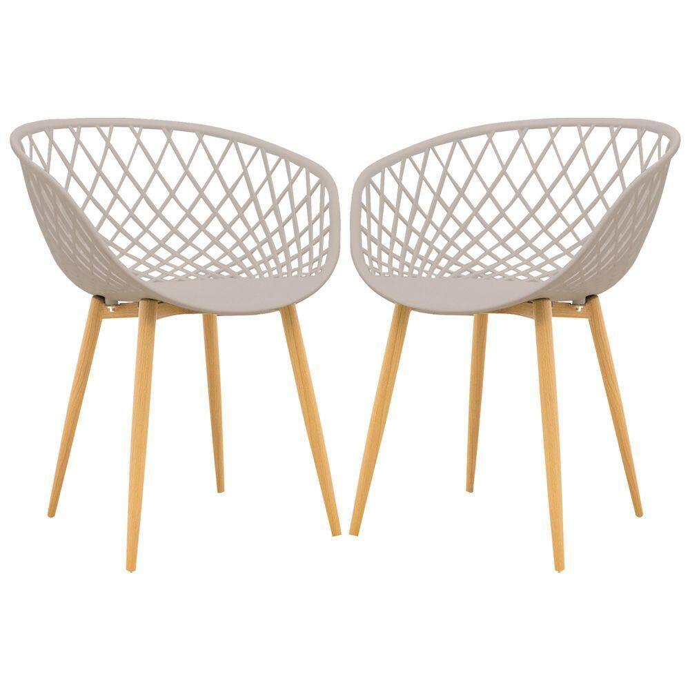 Kit 2 Cadeiras Decorativas Para Sala de Estar Ápeiron Nude