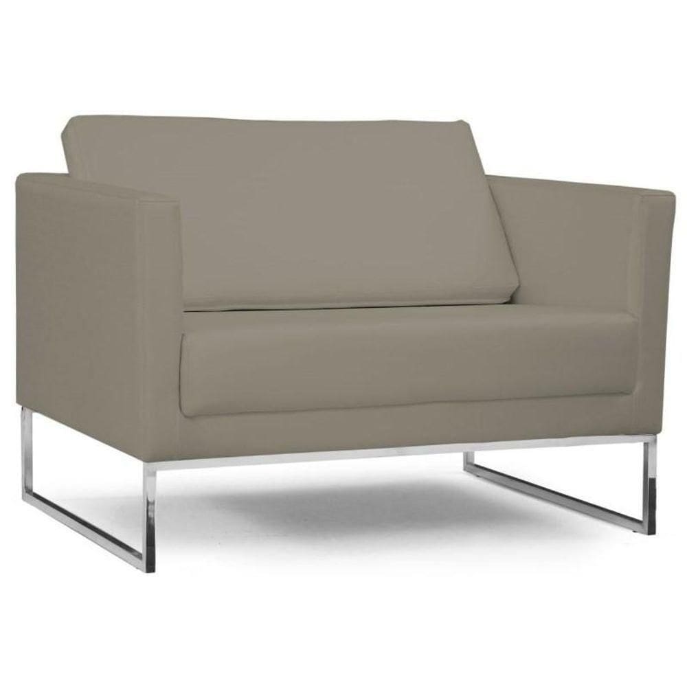 Poltrona Maia 106Cm C19 Corino Bege Escuro - Domi