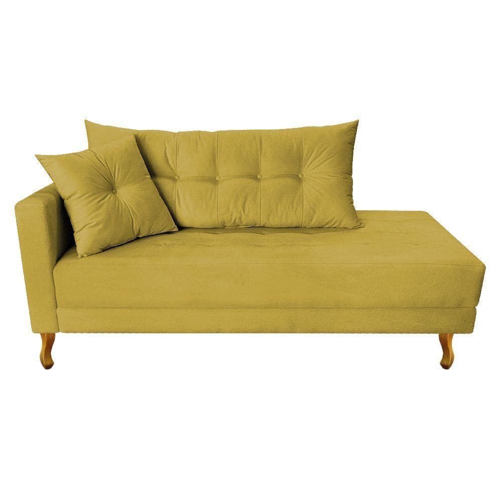 Recamier Azura 160cm Com Almofada Lado Direito Suede Cor Roxo