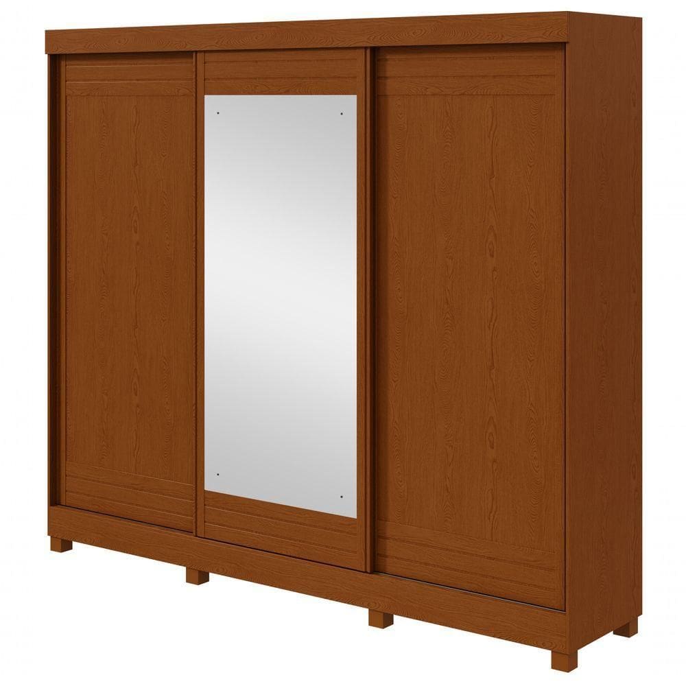 Guarda-roupas Casal Nice 3 Portas 1 Espelho 4 Gavetas Flex Com Pés Frassino