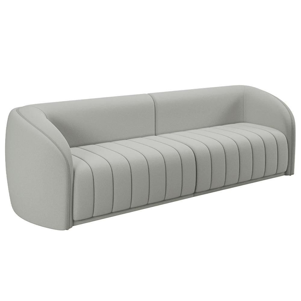 Sofá 04 Lugares Para Sala De Estar 252 Cm Lazio M03 Veludo Creme - Lyam Decor