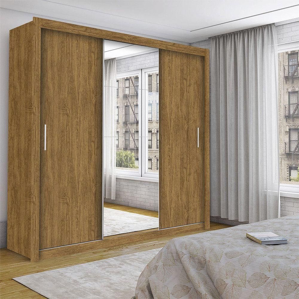 Guarda Roupa 3 Portas 4 Gavetas Com Espelho Carioca Móveis
