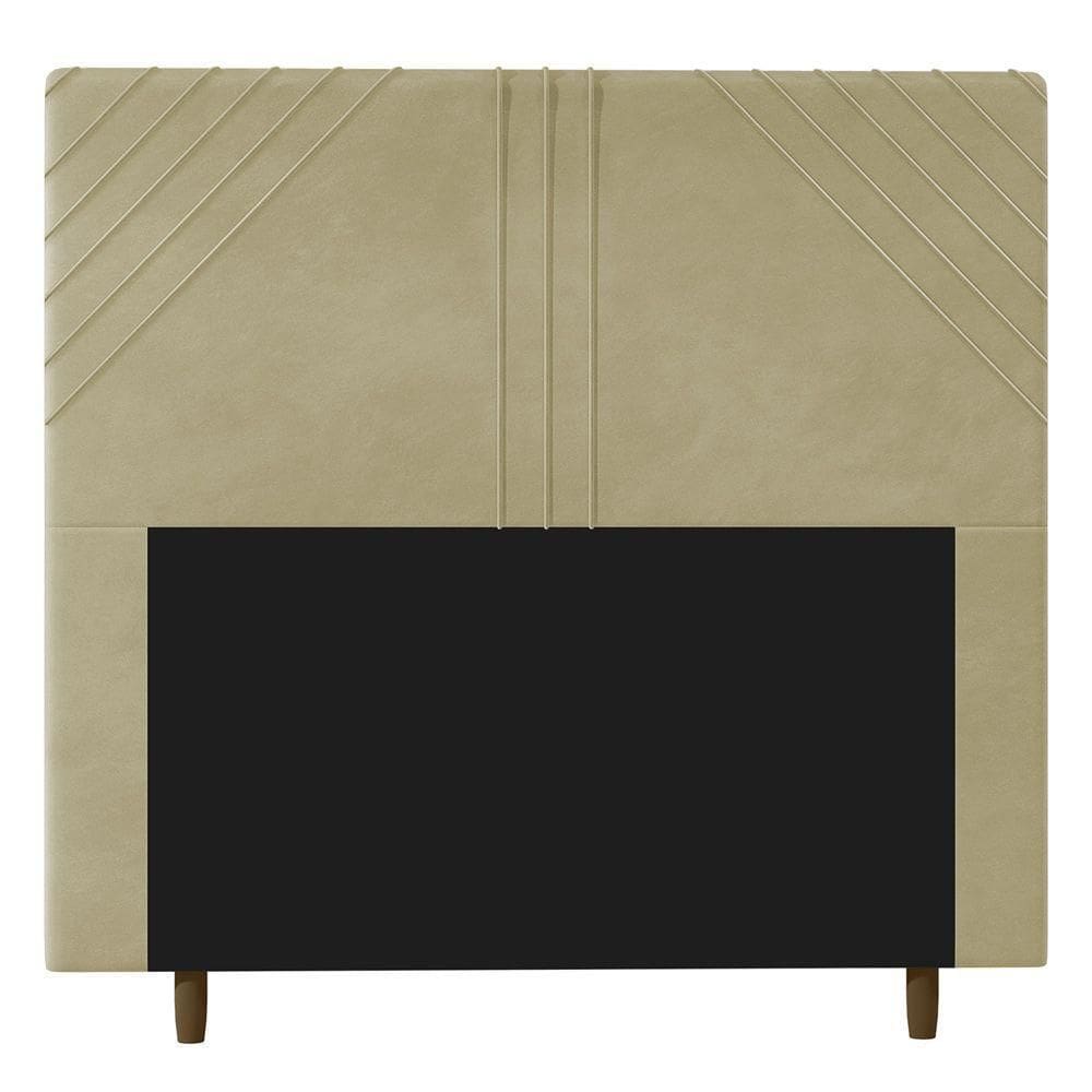Cabeceira Cama Box Casal Queen Size Lisboa 160cm Bege