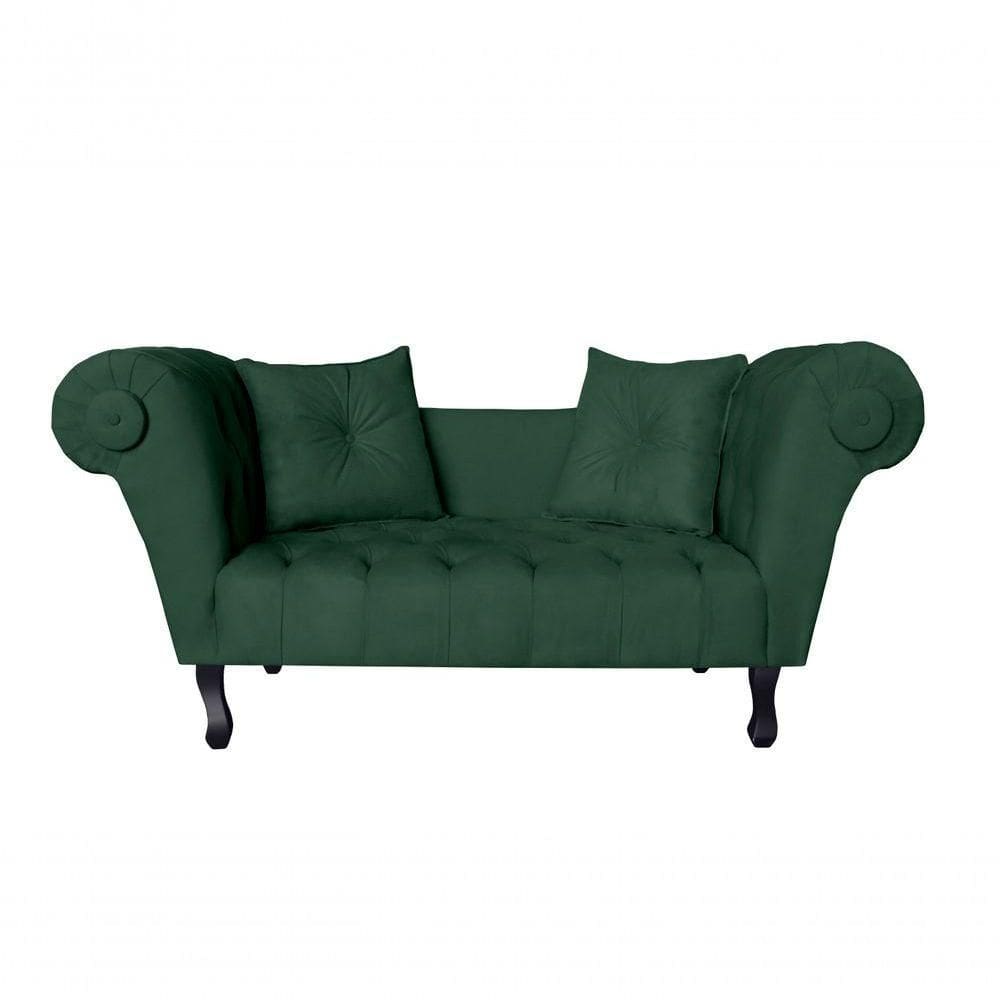 Recamier Sofá Divã Namoradeira Dubai Suede Verde - Fm