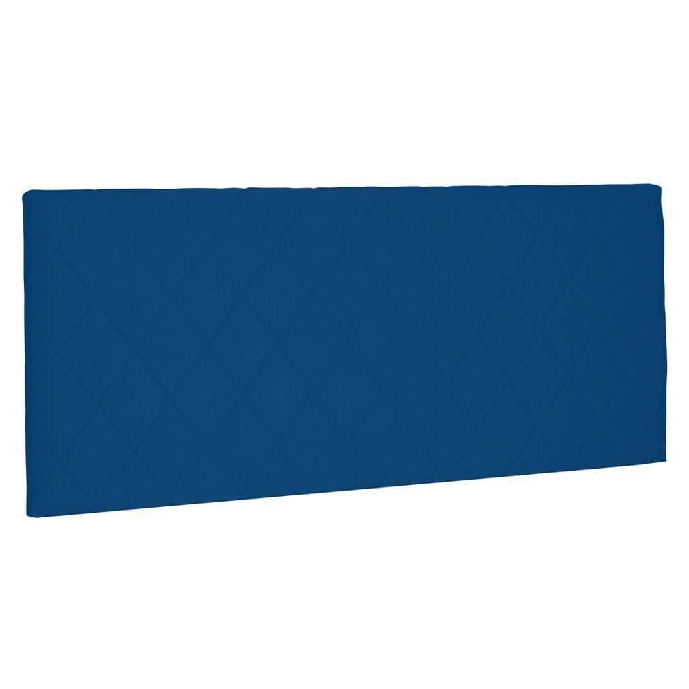 Cabeceira Estofada Box Queen Esmeralda 160cm Azul Marinho