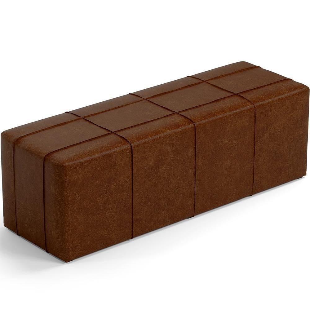 Puff Decorativo Living 140 Cm Roma W01 CouríssimoMarrom-Lyam