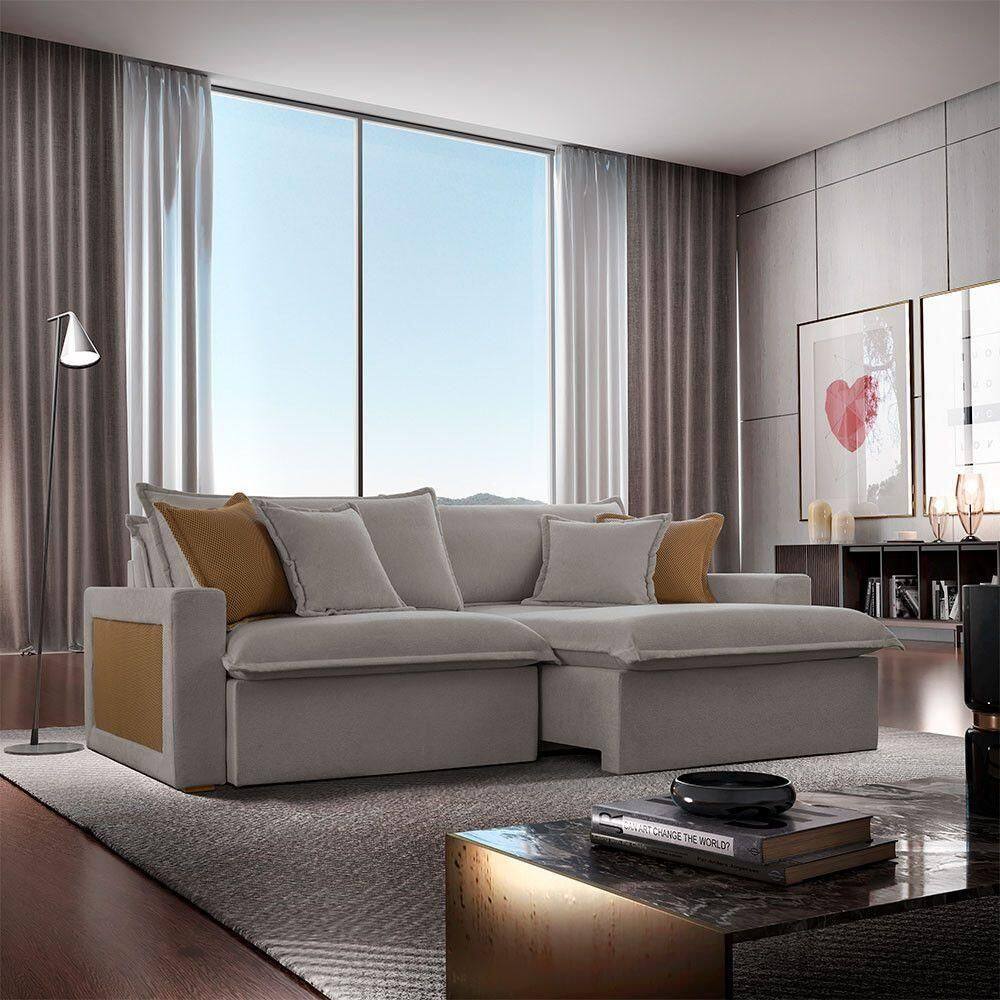 Sofá Dallas Veludo Dois Módulos De 80cm B15 Meu Sofá Online B026 Veludo Prata