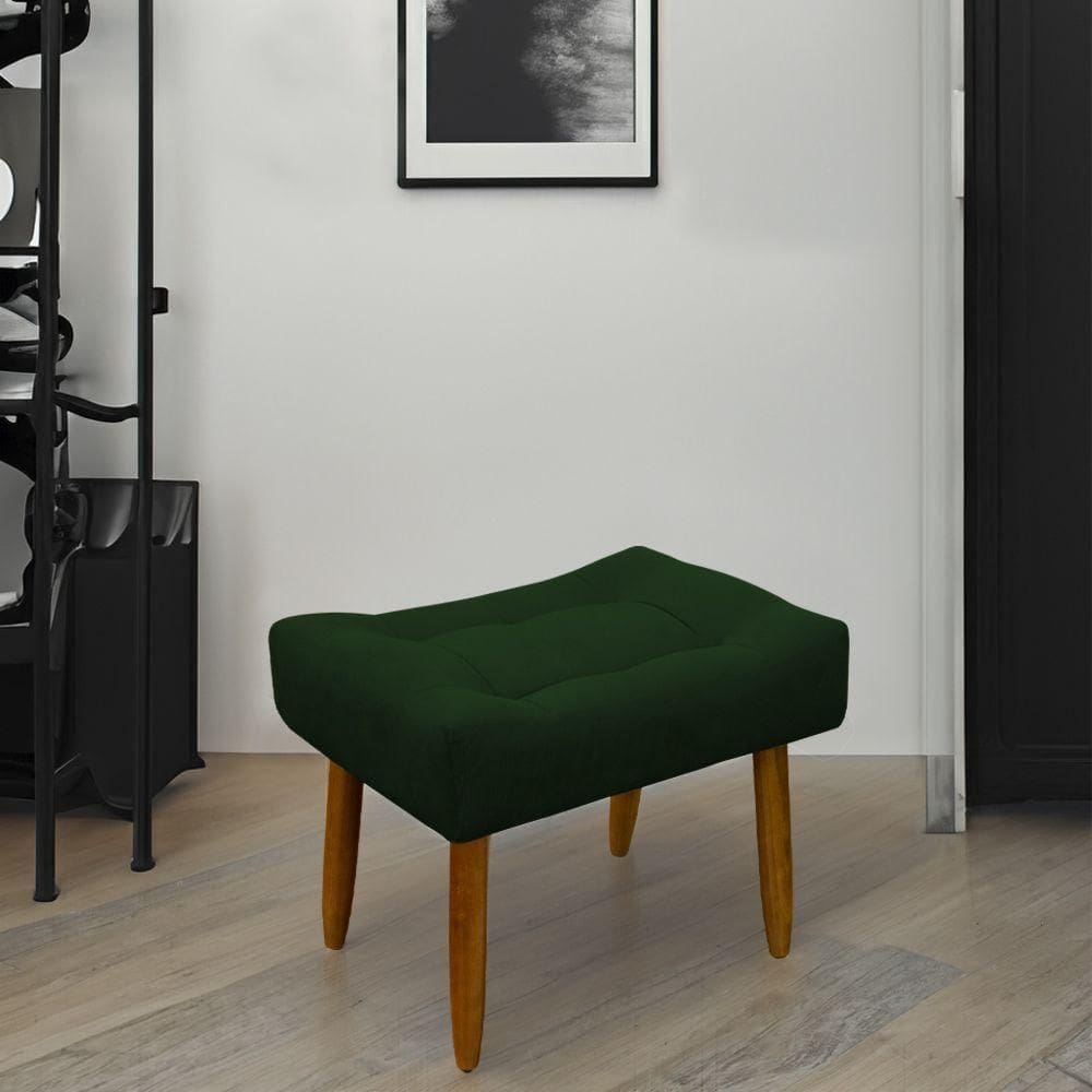 Puff Decorativo Quarto E Sala De Estar Suede Light Herrero Cor:verde