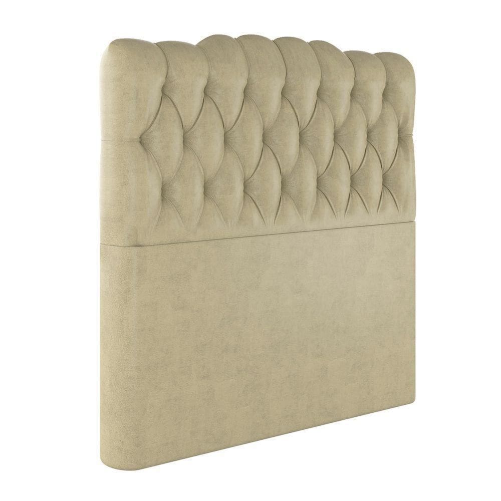 Cabeceira Queen Milão Em Linho Com Sapata Cor Bege Sonhar