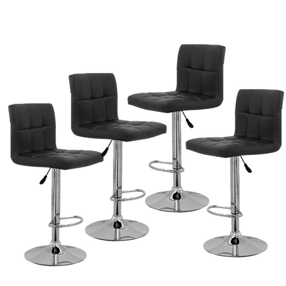 Kit C/4 Banquetas Gomos Cozinha Bar Regulagem Altura !! Preto