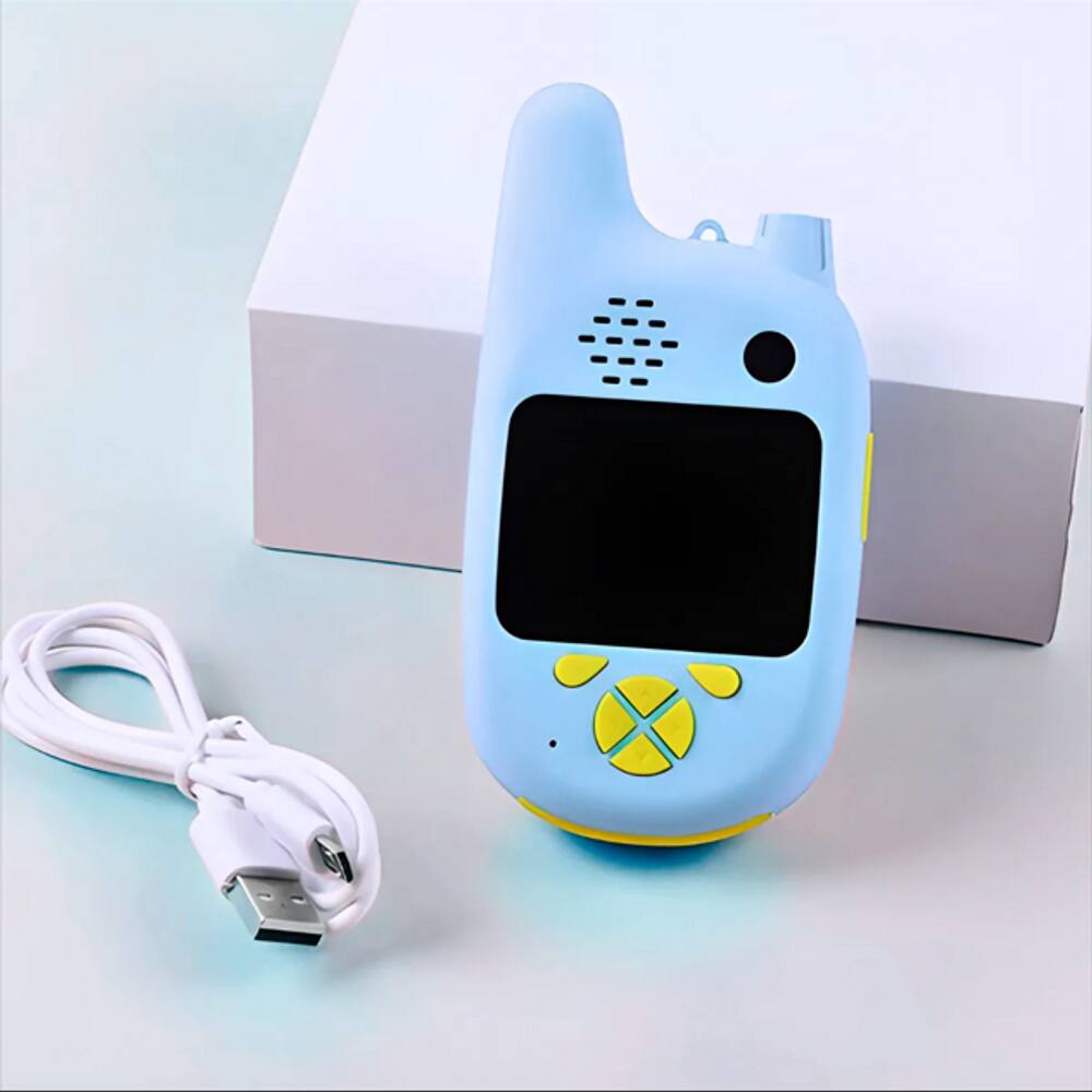 Walkie Talkie Azul Infantil Com Câmera Digital Para Crianças
