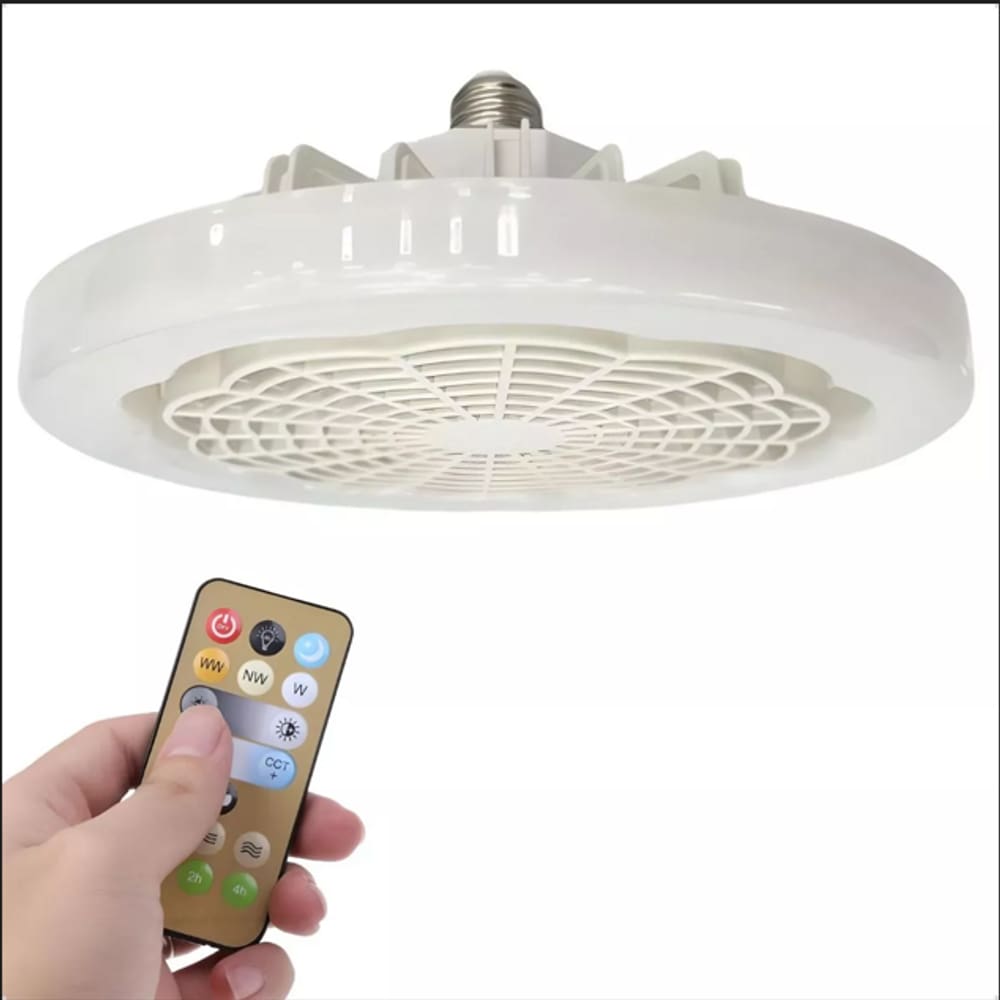 Ventilador Silencioso De Teto Lâmpada Luminária Led Rgb Bran