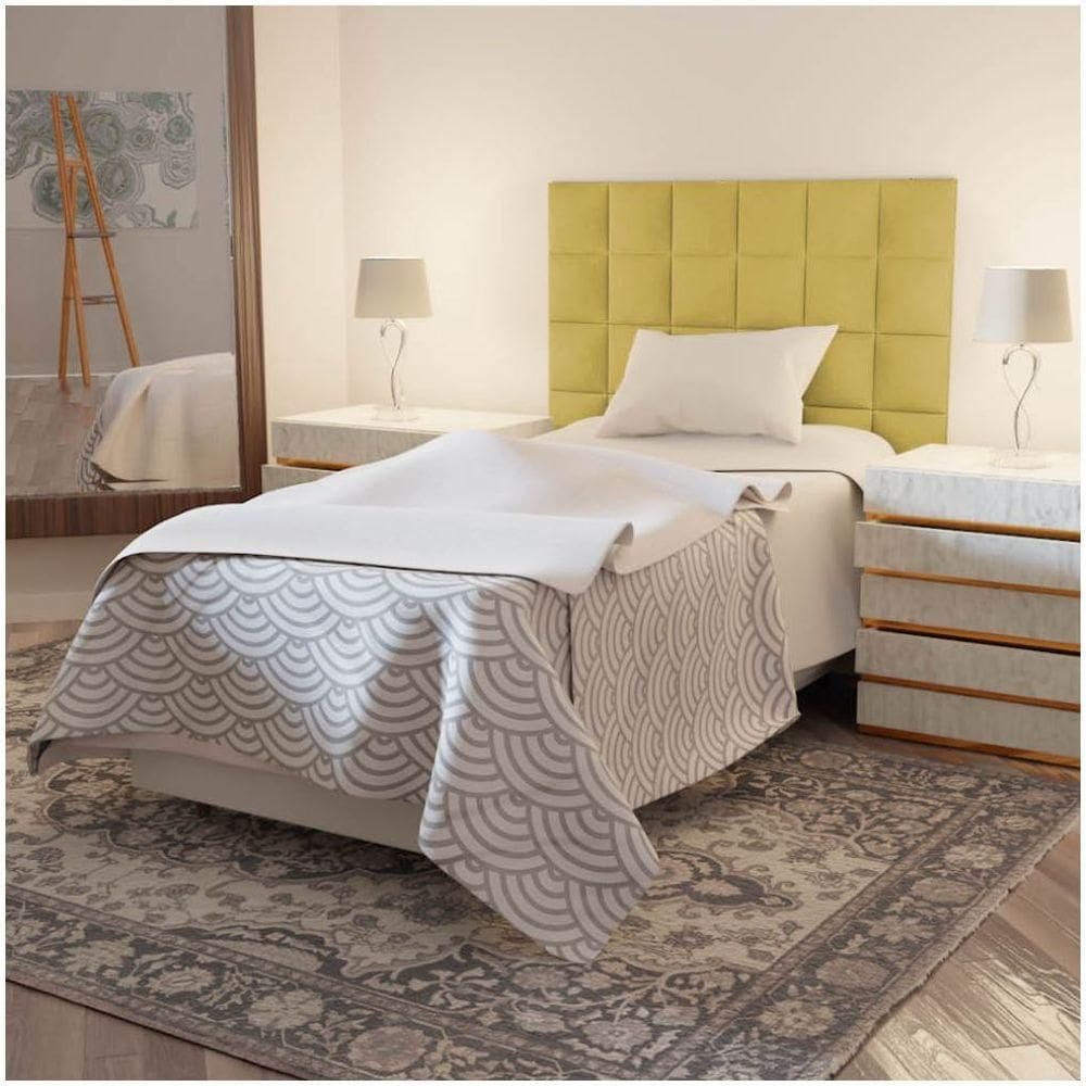 Cabeceira Quadrada Estofada Roma P02 120 Cm Solteiro Suede