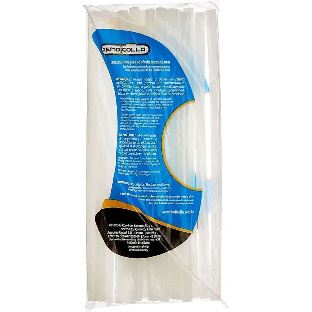 Bastão de Cola Quente Transparente Grosso 11,2x30 1Kg - Rendicolla