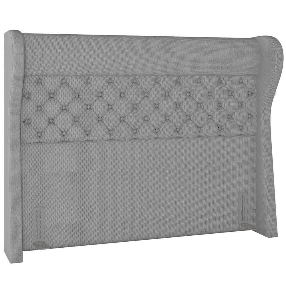 Cabeceira Cama Box Casal 140 Cm P05 Madrid Linho Cinza Escuro