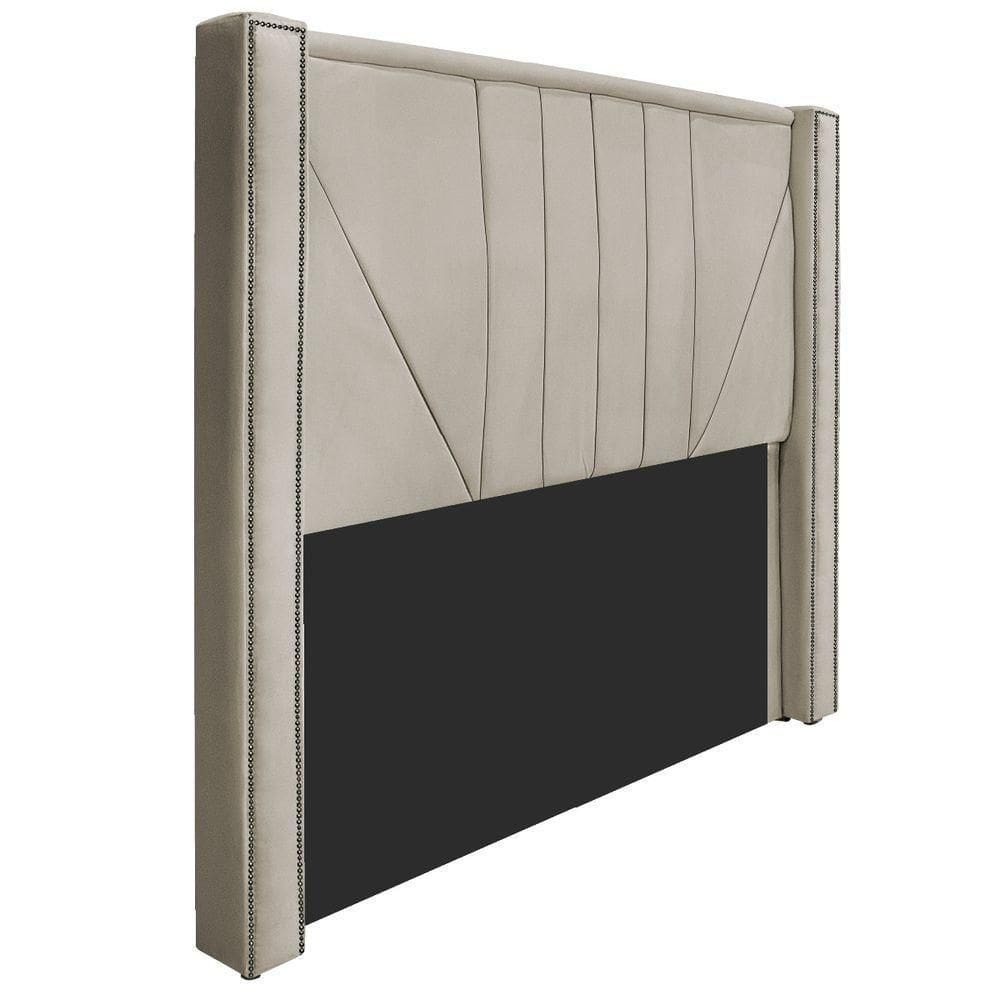 Cabeceira Queen P02 160cm Para Cama Box SuedeBege