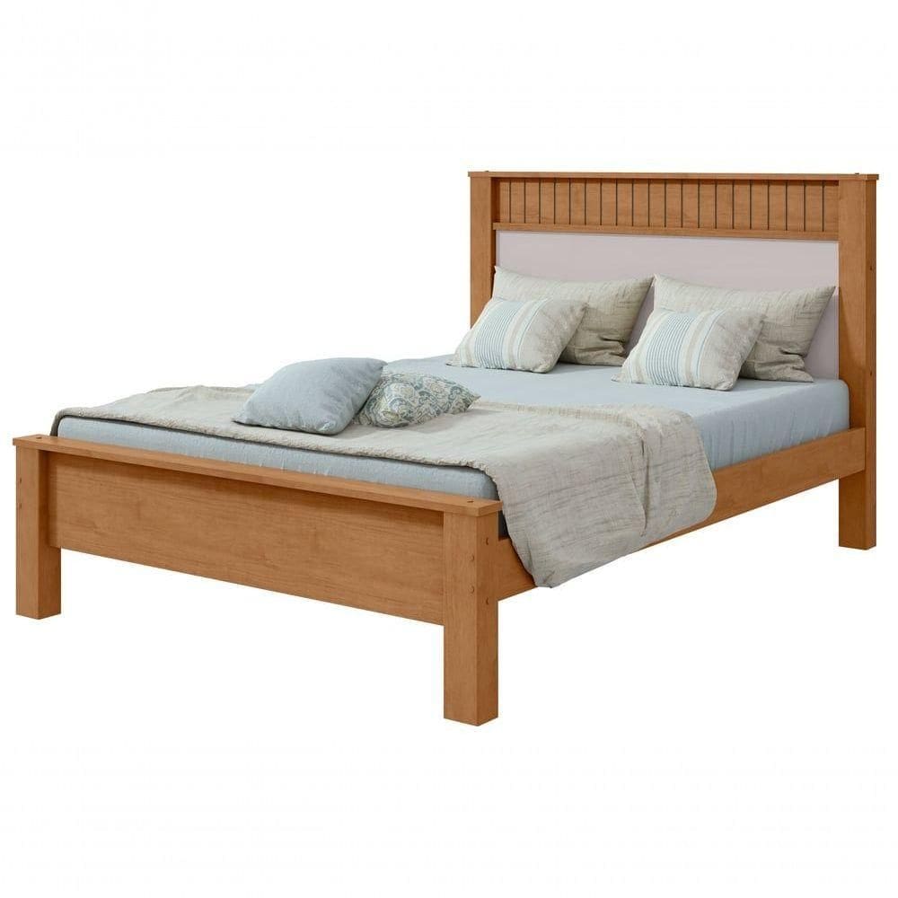 Cama Casal Athenas Amendoa Clean Off White
