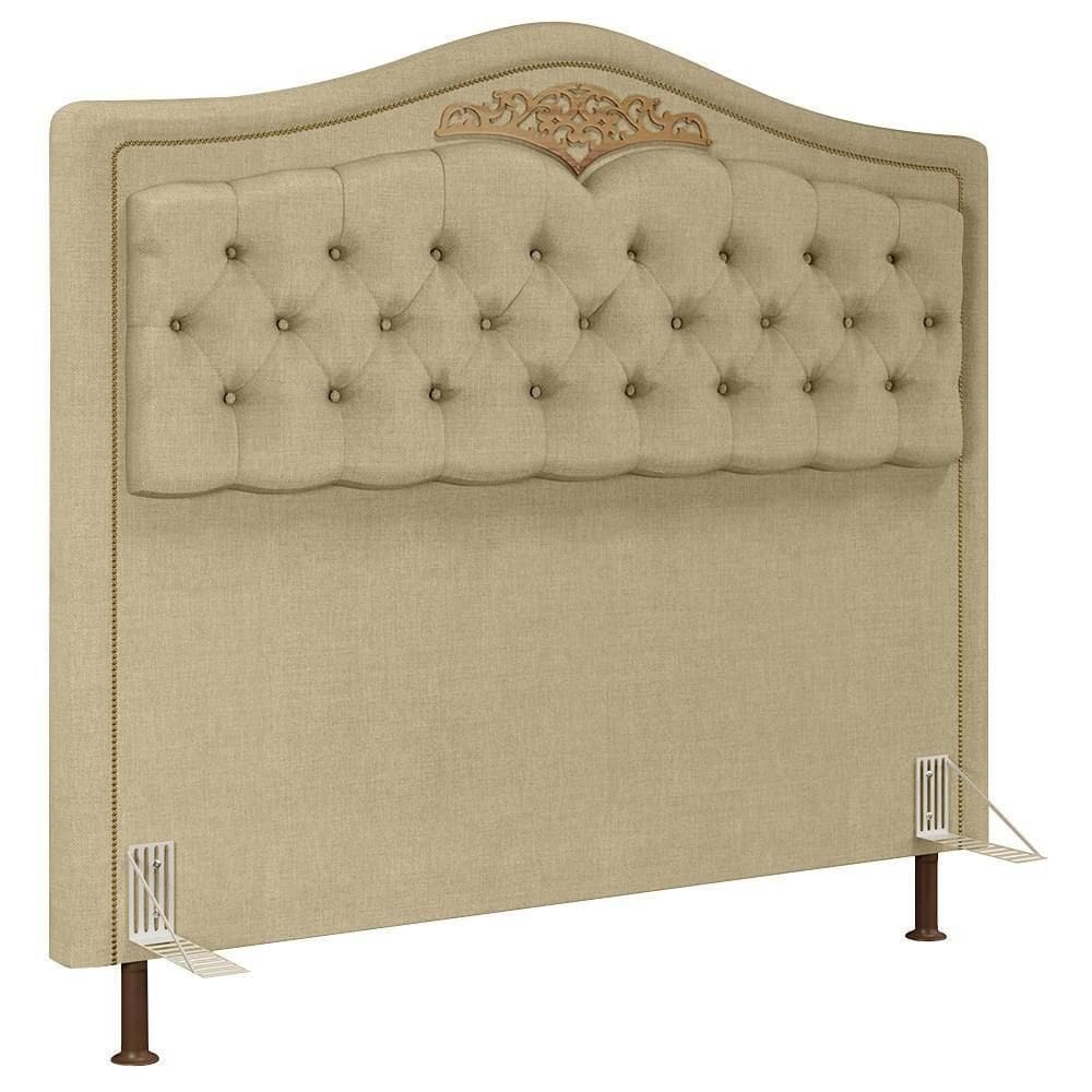 Cabeceira Casal King 195Cm J02 Linho Areia