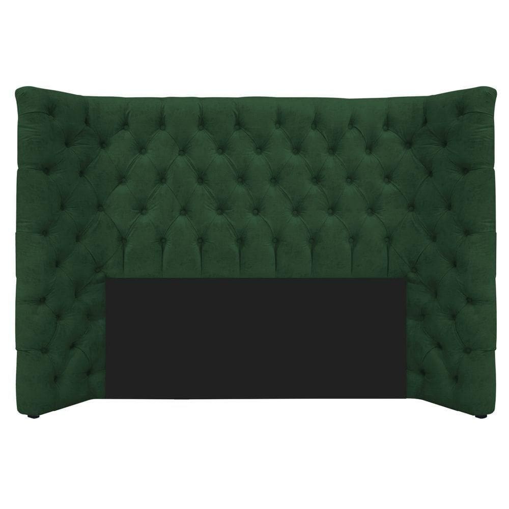 Cabeceira Casal Everest P02 140cm Para Cama Box Suede - Doce Sonho Móveis Verde