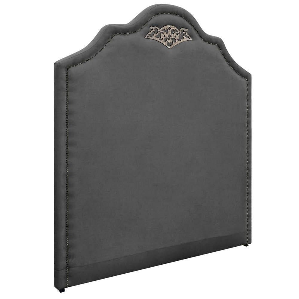 Cabeceira Queen P02 160 Cm Para Cama Box Cinza Escuro
