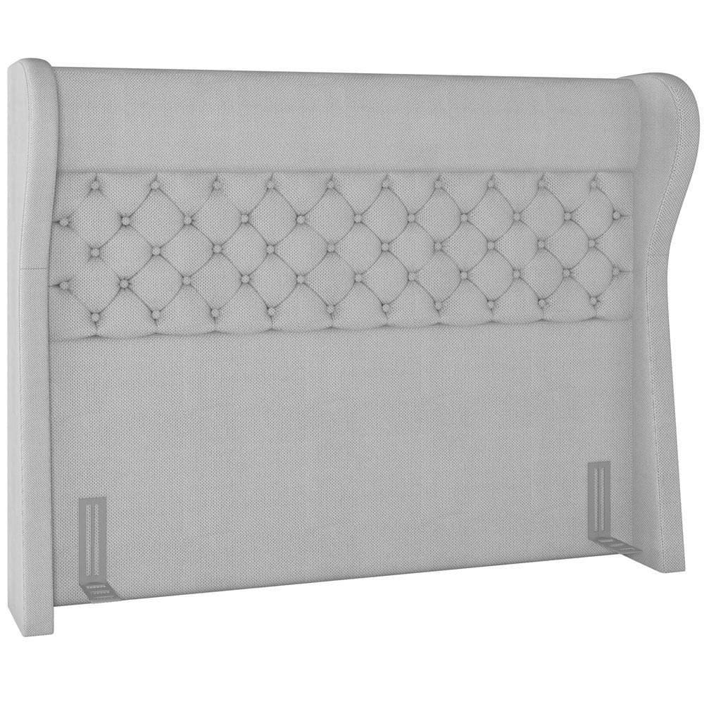 Cabeceira Cama Box Queen 160 Cm P05 Madrid Linho Cinza