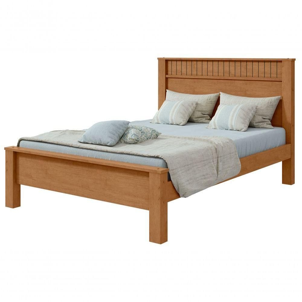 Cama Casal Athenas Amendoa Clean