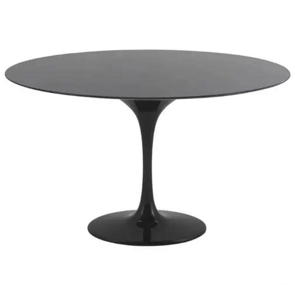Mesa De Jantar Tulipa Redonda 160cm - Laqueada Preto