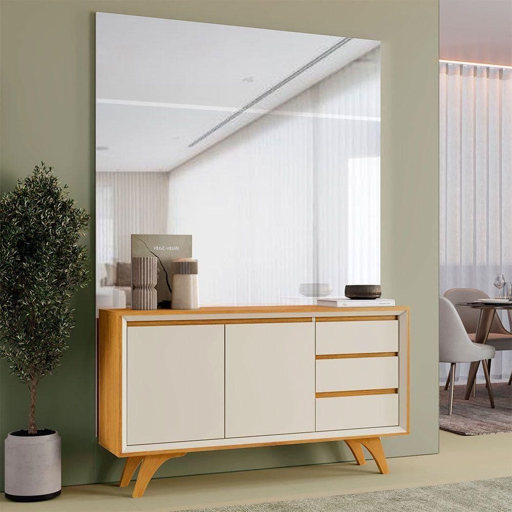 Buffet Piazza 02 Portas Mavaular Naturalle Com Off White