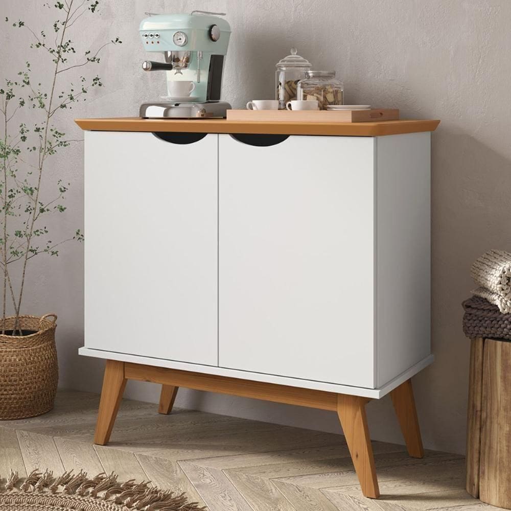 Buffet Com Portas Congonhas Branco Acetinado