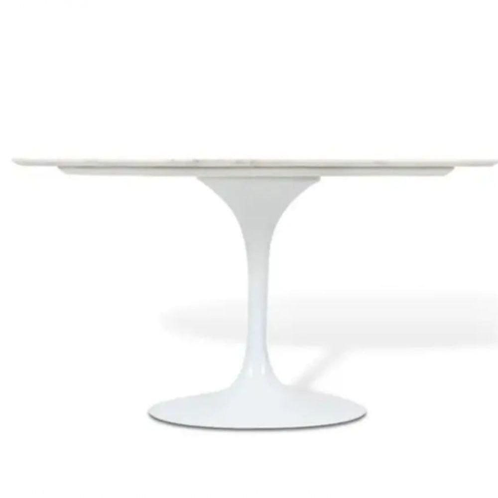 Mesa De Jantar Saarinen Oval 198X122 Cm Laqueada Branco