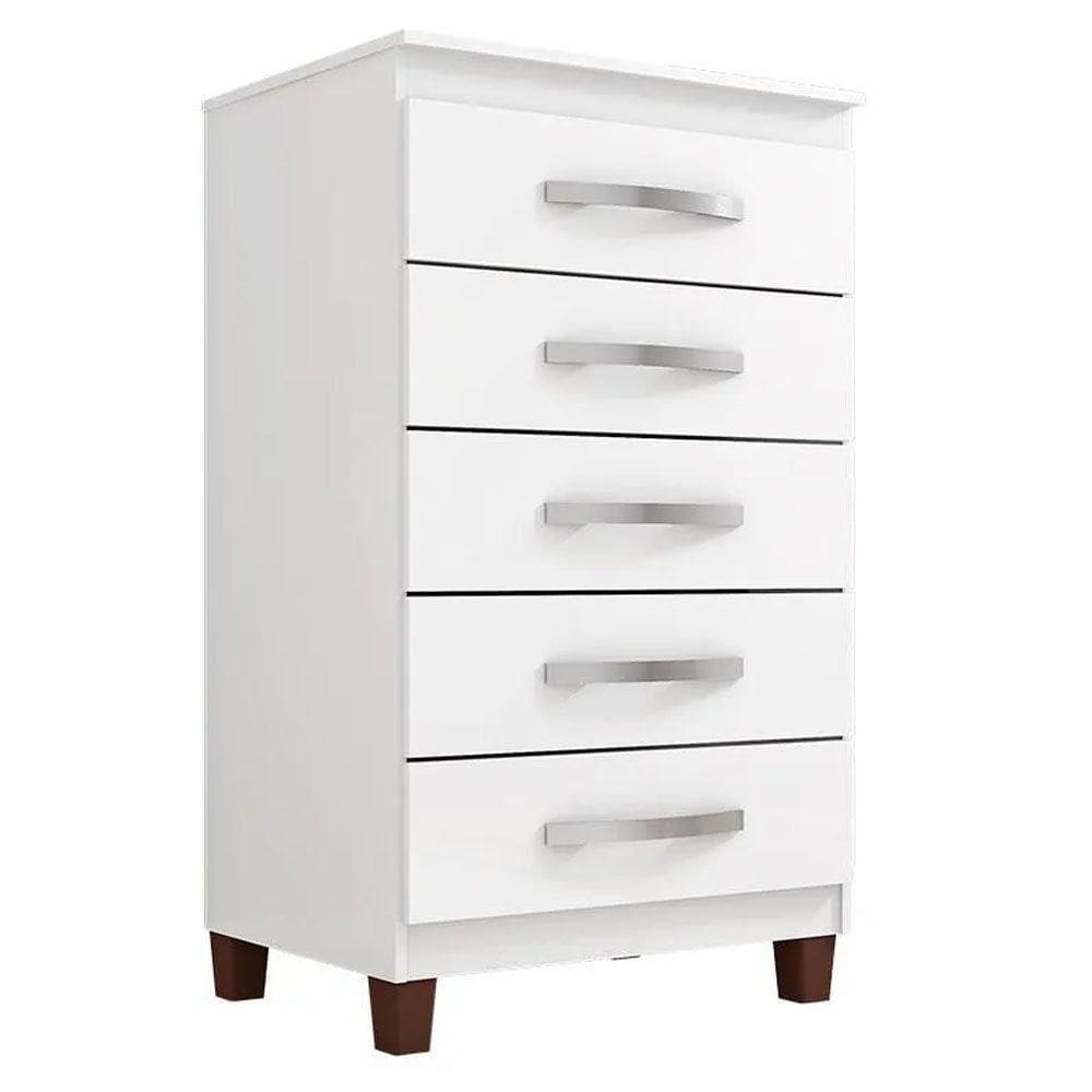 Cômoda Cannes 5 Gavetas - Incorplac Cor Branco